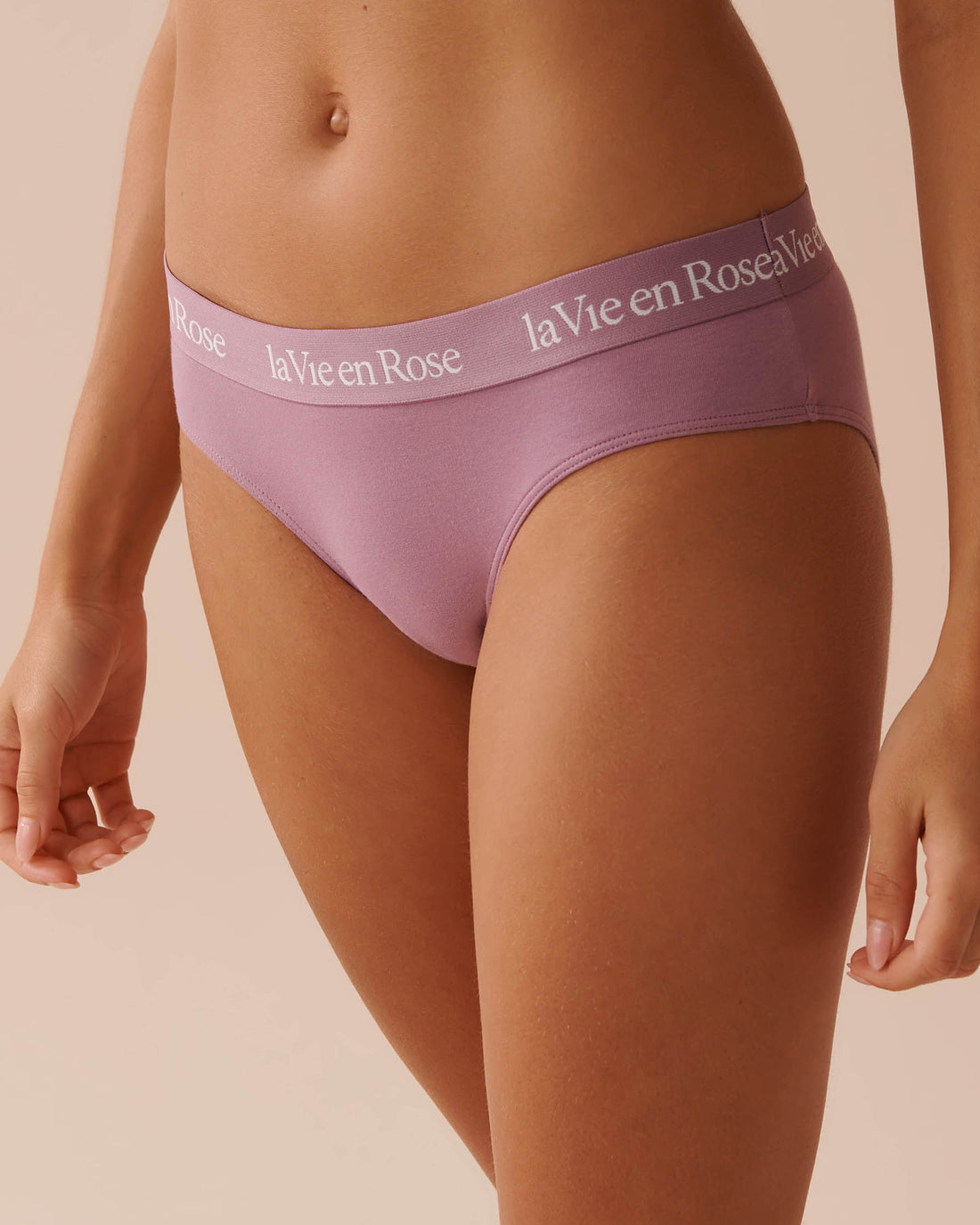 Cotton and Logo Elastic Band Bikini Panty_20100492_50072_01