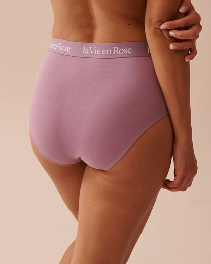 Cotton and Logo Elastic Band High Waist Bikini Panty_20100494_50072_02