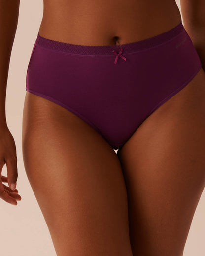 Lace Trim Super Soft High Waist Bikini Panty_20100497_50074_01