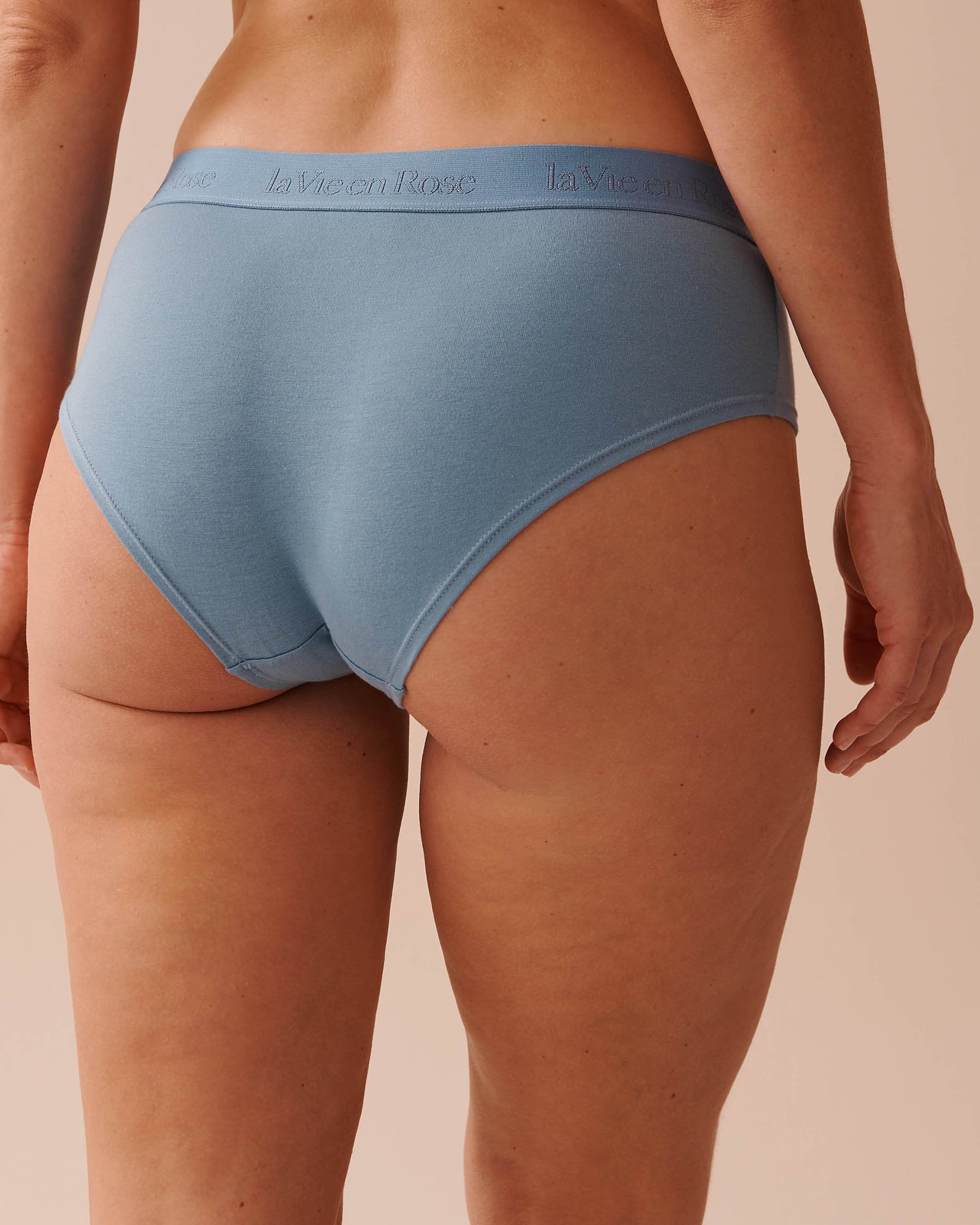 Cotton and Logo Elastic Band Hiphugger Panty_20100519_40202_02