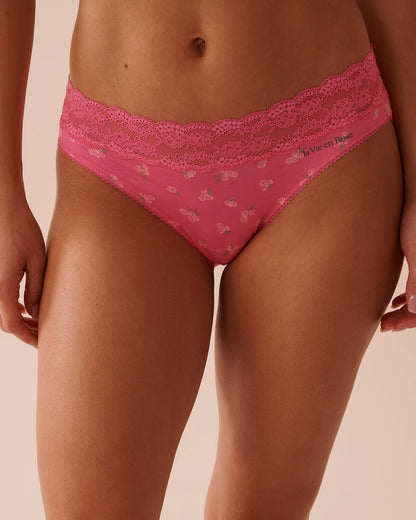La Vie en Rose_Cotton and Lace Band Bikini Panty_20100543_P60349_01