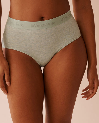 La Vie en Rose_Cotton and Logo Elastic Band High Waist Bikini Pan_20100549_30099_01