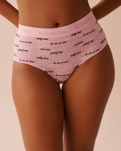 La Vie en Rose_Cotton and Logo Elastic Band High Waist Bikini Pan_20100549_P60340_01