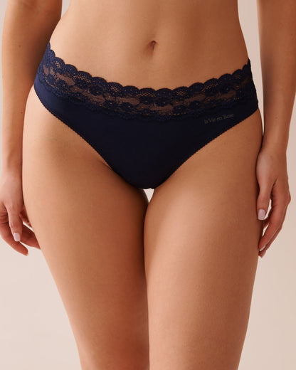 La Vie en Rose_Cotton and Lace Band Bikini Panty_20100570_40099_01