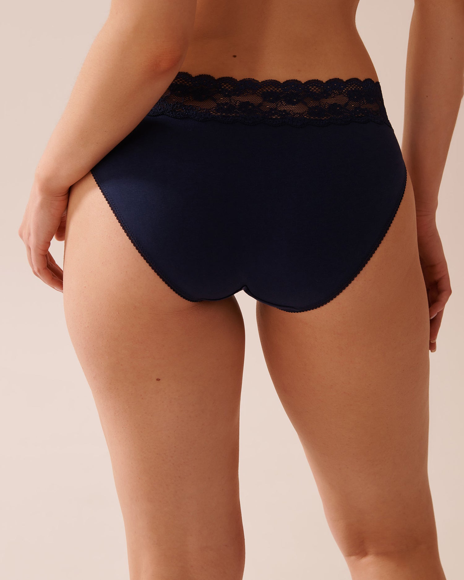 La Vie en Rose_Cotton and Lace Band Bikini Panty_20100570_40099_02