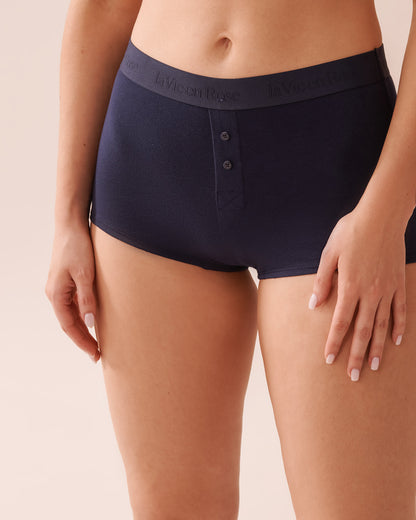 La Vie en Rose_Cotton and Logo Elastic Band High Waist Boyleg Pan_20100579_40099_01