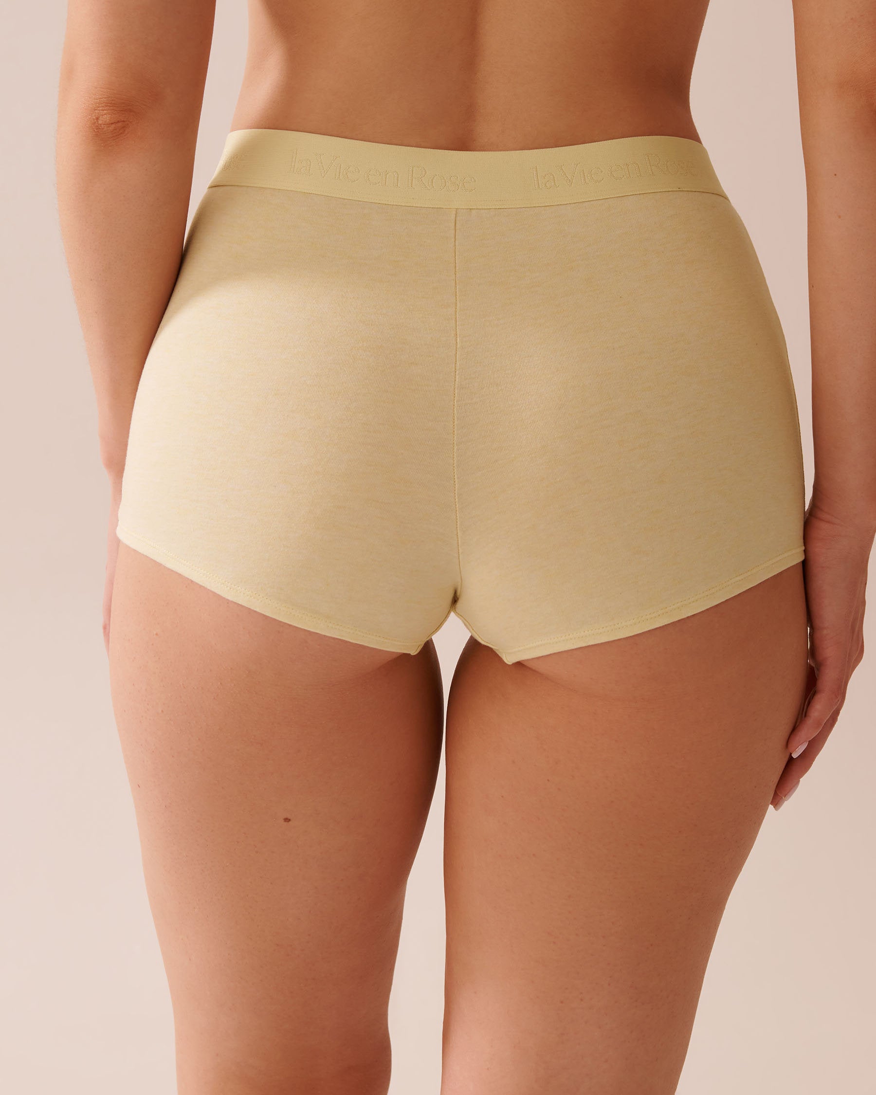 La Vie en Rose_Cotton and Logo Elastic Band High Waist Boyleg Pan_20100579_70044_02