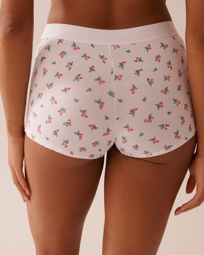 La Vie en Rose_Cotton and Logo Elastic Band High Waist Boyleg Pan_20100579_P10482_02