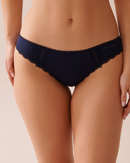 La Vie en Rose_Cotton and Lace Detail Bikini Panty_20100581_40099_01