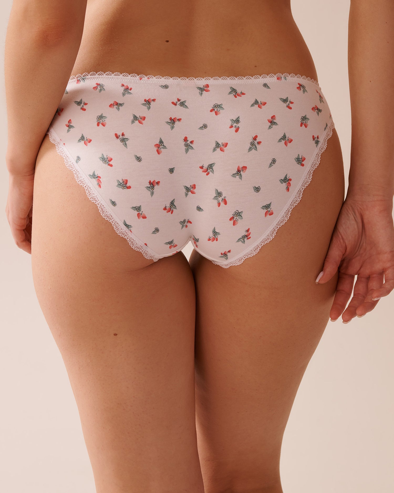 La Vie en Rose_Cotton and Lace Detail Bikini Panty_20100581_P10482_02