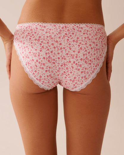 La Vie en Rose_Cotton and Lace Detail Bikini Panty_20100599_P10502_02