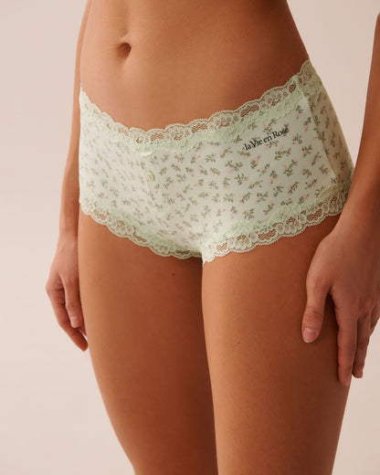 La Vie en Rose_Super Soft Lace Trim Boyleg Panty_20100604_P30117_01