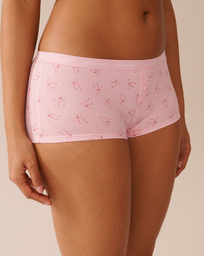 La Vie en Rose_Parfait Pink Bow_Cotton Boyleg Panty_20100618_P60395_01