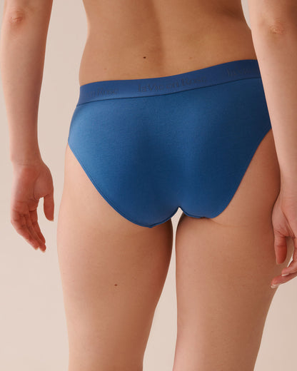 La Vie en Rose_Bright Cobalt_Cotton and Logo Elastic Band Bikini Panty_20100620_40229_02