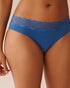 La Vie en Rose_Bright Cobalt_Cotton and Lace Band Bikini Panty_20100635_40229_01