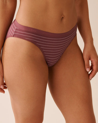 La Vie en Rose_Crushed Berry Stripes_Cotton Bikini Panty_20100642_P60404_01