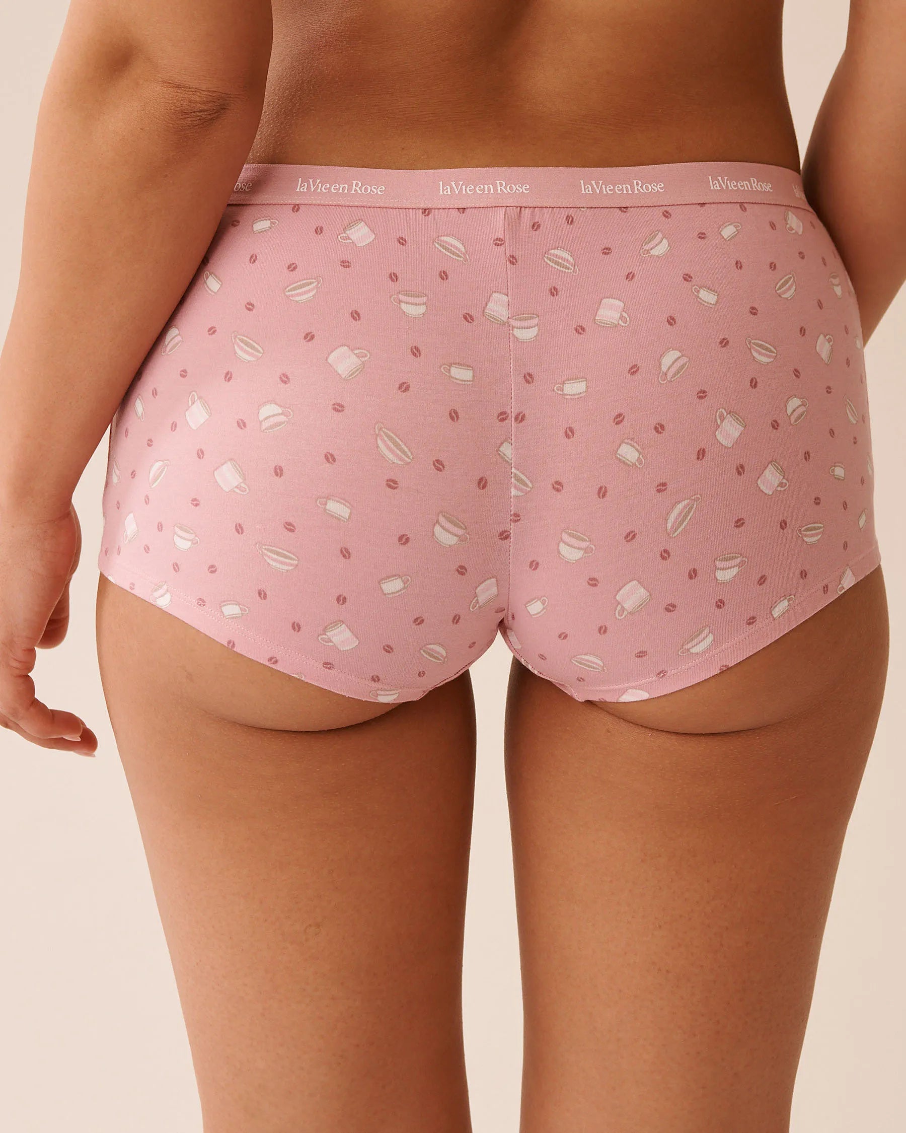 La Vie en Rose_Zephyr Coffee &amp; Cups_Cotton Boyleg Panty_20100644_P60403_02
