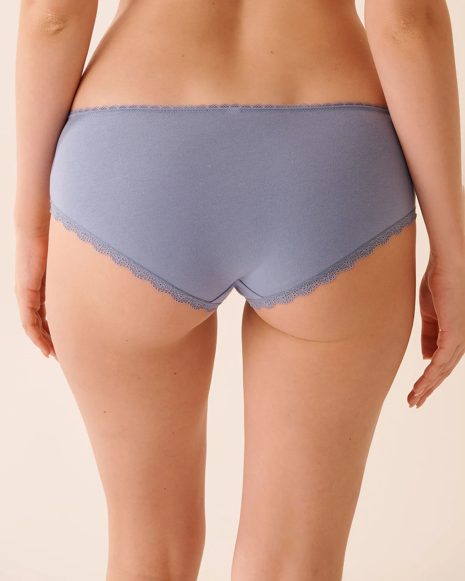 La Vie en Rose_Stonewash_Cotton and Lace Detail Hiphugger Panty_20100663_40011_02