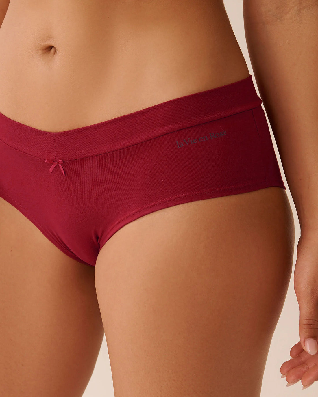 La Vie en Rose_Savvy Red_Cotton Hiphugger Panty_20100666_60215_01