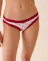 La Vie en Rose_Snow White Stripped Bow_Cotton and Lace Trim Cheeky Panty_20100669_P10558_01