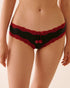 La Vie en Rose_Black Beauty_Cotton and Lace Trim Cheeky Panty with Pom-Poms_20100670_00001_01
