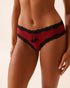 La Vie en Rose_Savvy Red_Cotton and Lace Trim Cheeky Panty with Pom-Poms_20100670_60215_01