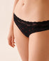 La Vie en Rose_Black Beauty & Savvy Red Bows_Cotton and Lace Band Cheeky Panty_20100682_P00476_01