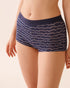 La Vie en Rose_Evening Blue Lights Bulb_Cotton and Logo Elastic Band High Waist Boyleg Panty_20100690_P40518_01