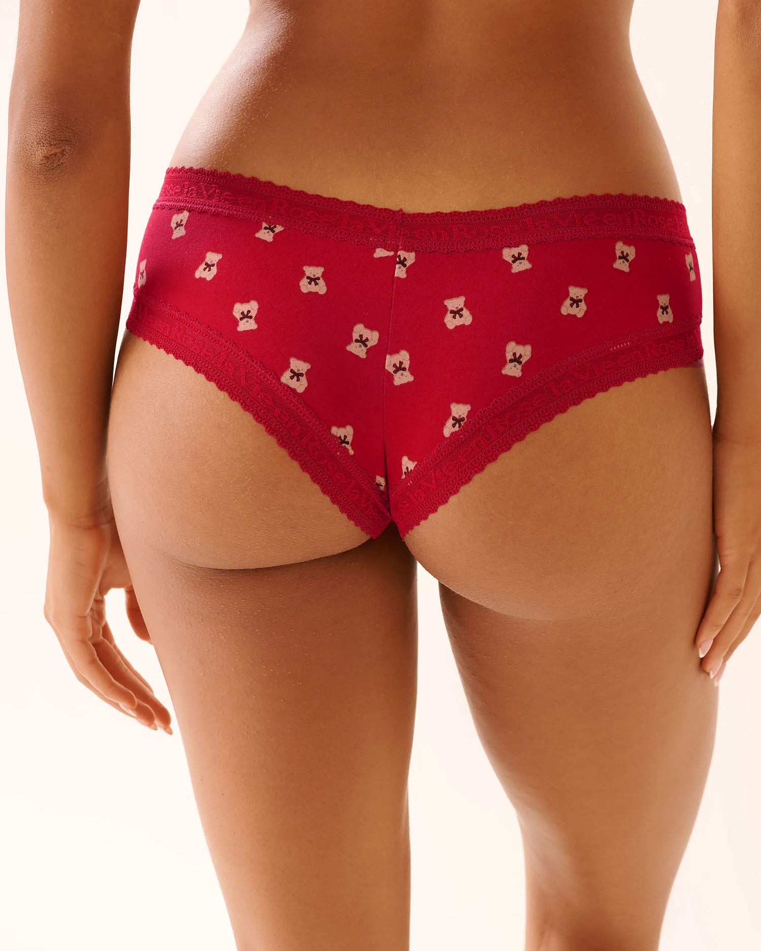 La Vie en Rose_Savvy Red Teddy Bear_Super Soft Lace Trim Cheeky Panty_20100693_P60429_02