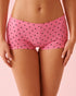 La Vie en Rose_Pink Cosmos Hearts_Bow & Ruched Cotton Boyshort Panty_20100696_P60447_01