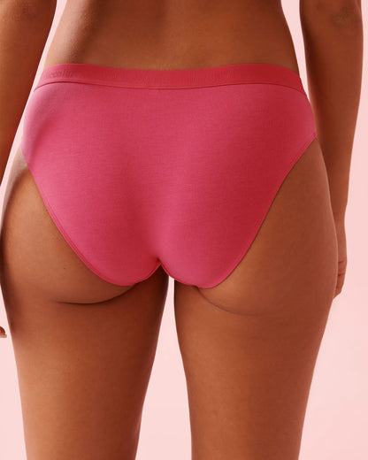 La Vie en Rose_Fuchsia Rose_Cotton and Logo Elastic Band Bikini Panty_20100702_60228_02