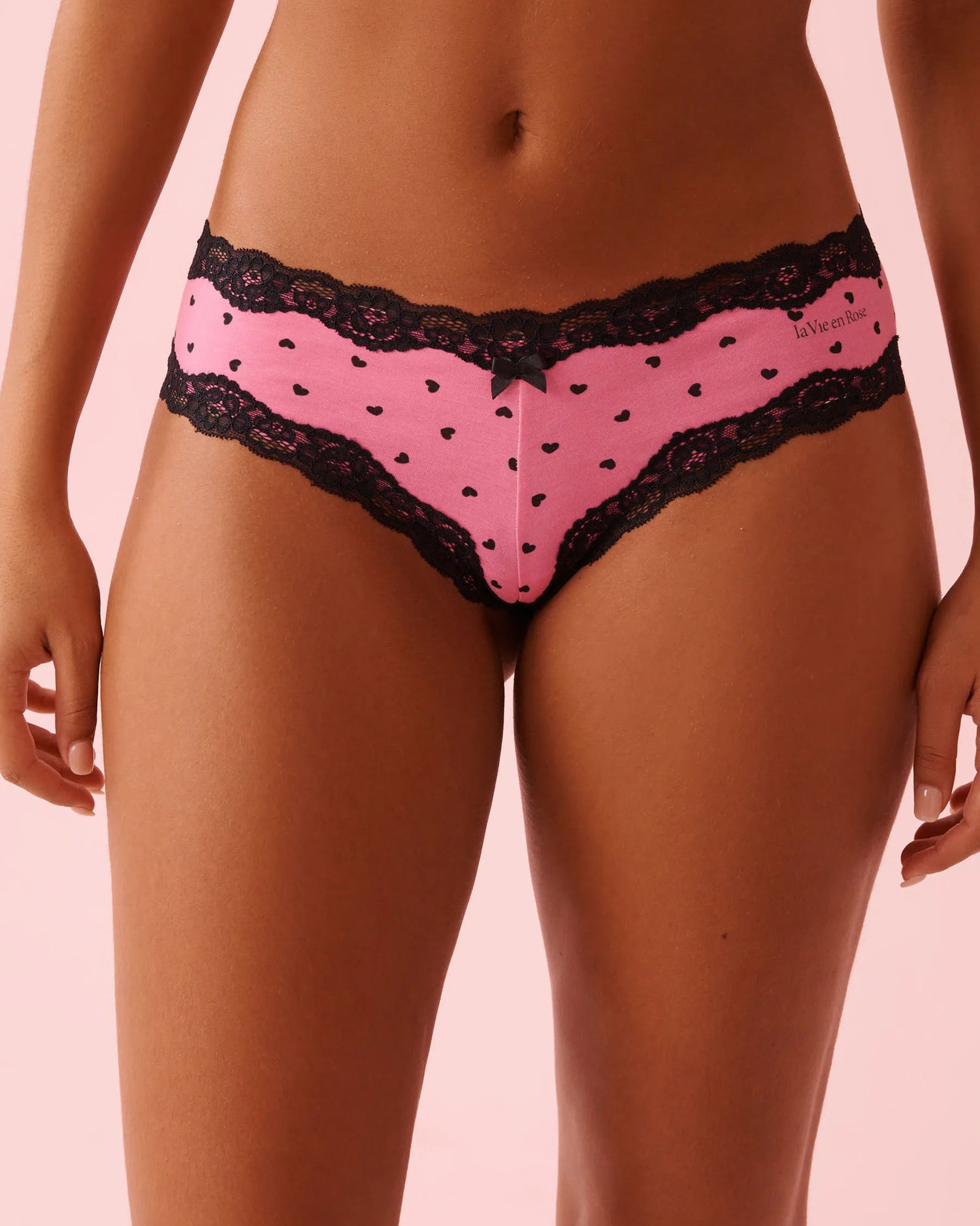 La Vie en Rose_Pink Cosmos Hearts_Cotton and Lace Trim Cheeky Panty_20100709_P60447_01