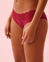 La Vie en Rose_Persian Red_Lace Trim Ribbed Bikini Panty_20100711_60090_01