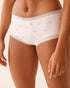 La Vie en Rose Snow White Pink Teddy Women Super Soft Lace Trim Boyshort Panty SKU: 20100719_P10573 Image 01