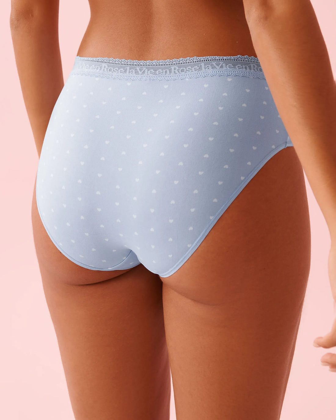 La Vie en Rose Windsurfer Mini Hearts Women Super Soft Lace Trim High Waist Bikini Panty SKU: 20100720_P40533 Image 02