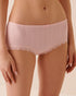 La Vie en Rose Blushing Bride Women Lace Trim Pointelle Boyshort Panty SKU: 20100723_60000 Image 01