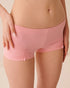La Vie en Rose Pink Icing Women Bow & Ruched Cotton Boyshort Panty SKU: 20100744_60017 Image 01