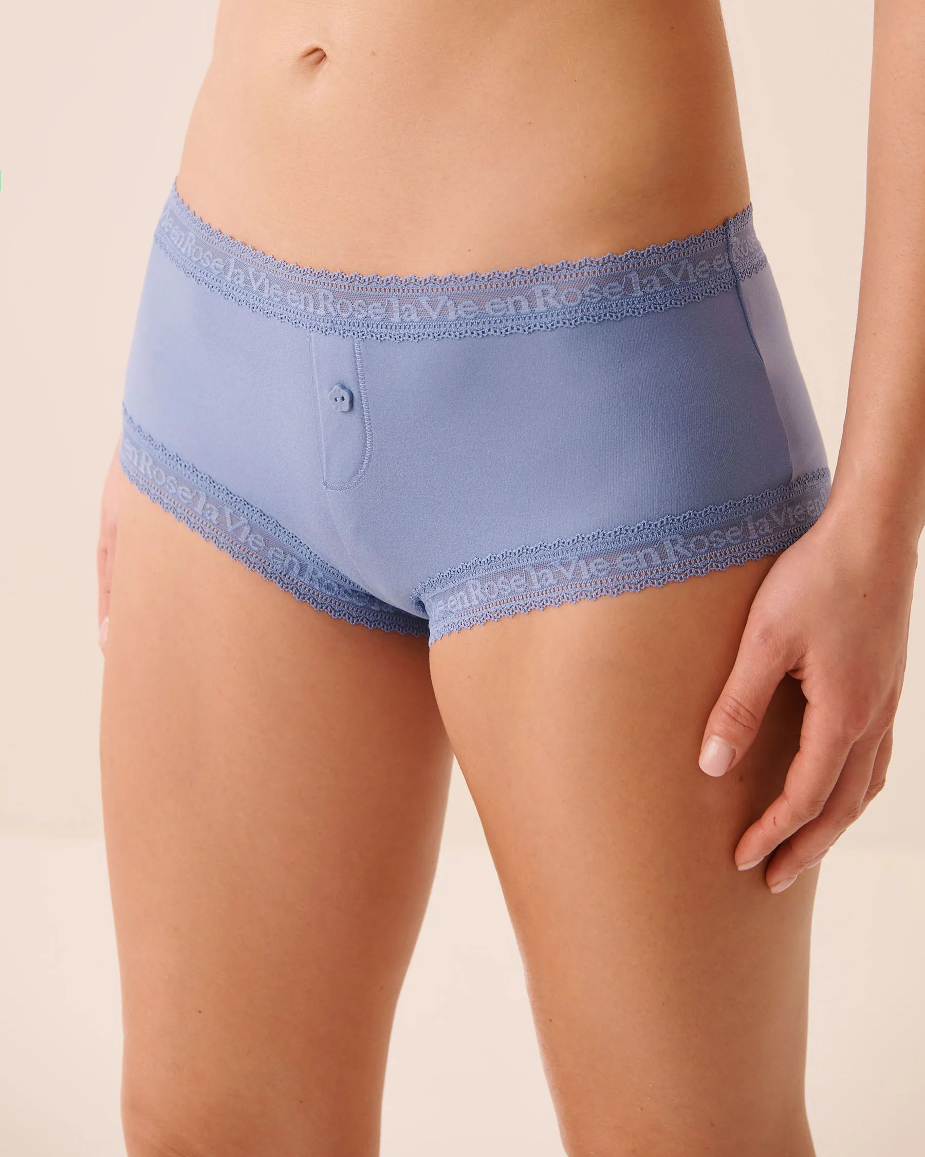 La Vie en Rose English Manor Women Super Soft Lace Trim Boyshort Panty SKU: 20100754_40292 Image 01