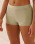 La Vie en Rose Desert Sage Women Cotton And Logo Elastic Band High Waist Boyshort Panty SKU: 20100764_30035 Image 01