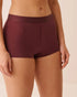 La Vie en Rose Burgundy Women Cotton And Logo Elastic Band High Waist Boyshort Panty SKU: 20100797_50062 Image 01