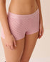 La Vie en Rose Pink Nectar Hearts Women Cotton And Logo Elastic Band High Waist Boyshort Panty SKU: 20100797_P60513 Image 01