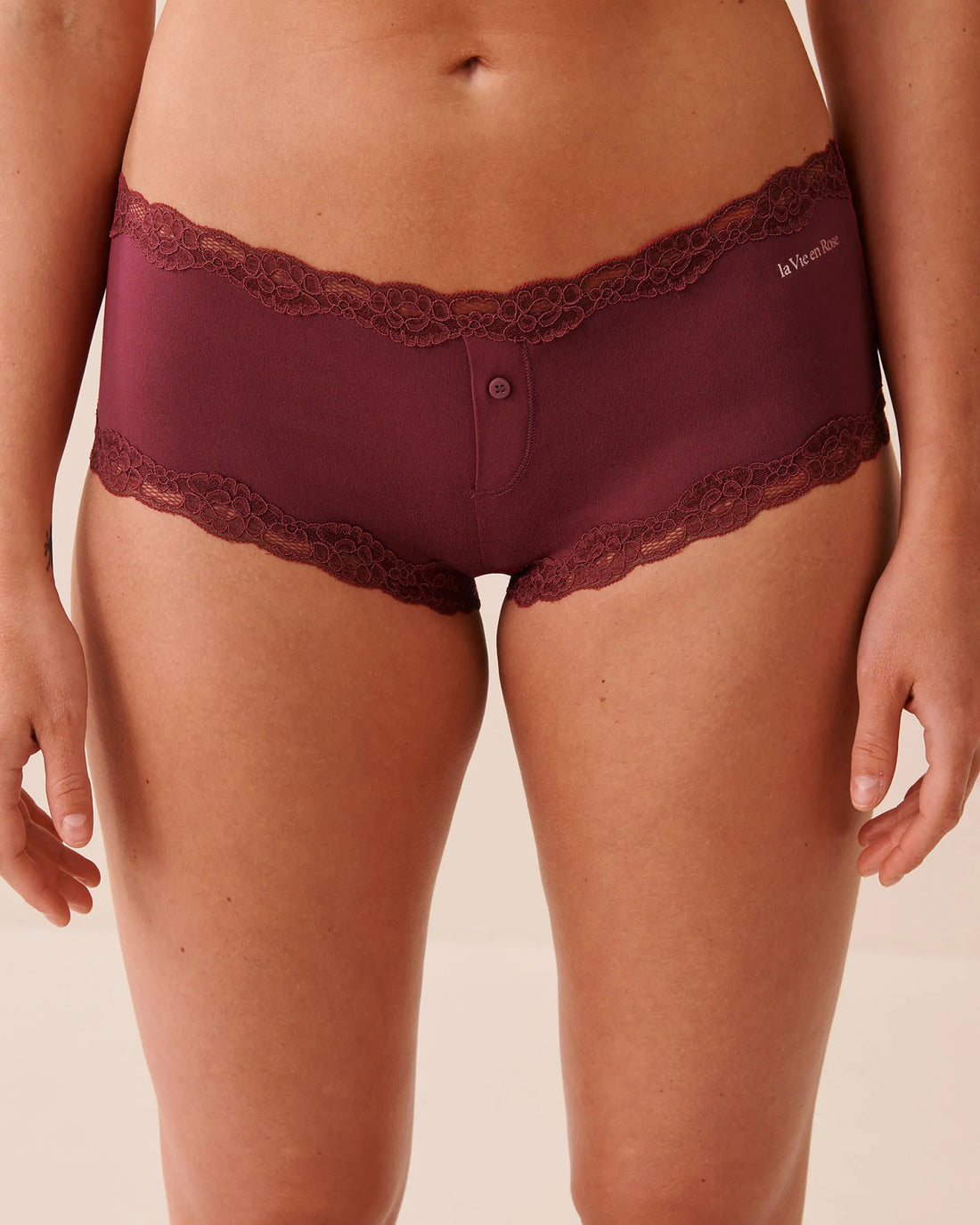 La Vie en Rose Beaujolais Women Super Soft Lace Trim Boyshort Panty SKU: 20100805_60123 Image 01