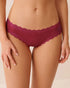 La Vie en Rose Cerise Women Cotton And Lace Trim Cheeky Panty SKU: 20100812_60184 Image 01