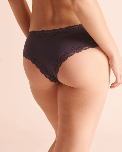 La Vie en Rose Plum Perfect Women Super Soft Lace Trim Cheeky Panty SKU: 20100824_50103 Image 02