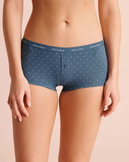 La Vie en Rose China Blue Dots Women Cotton Boyshort Panty SKU: 20100845_P40628 Image 01
