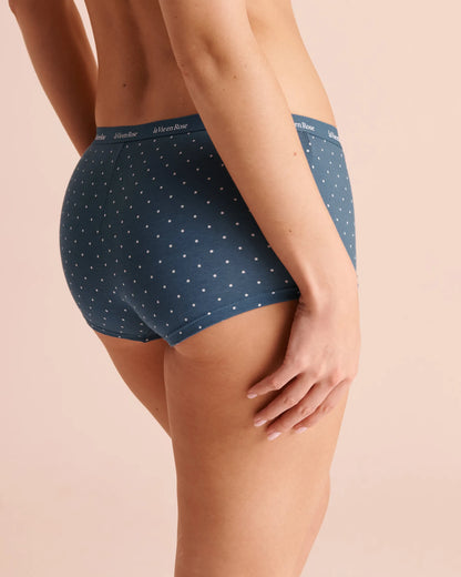 La Vie en Rose China Blue Dots Women Cotton Boyshort Panty SKU: 20100845_P40628 Image 02