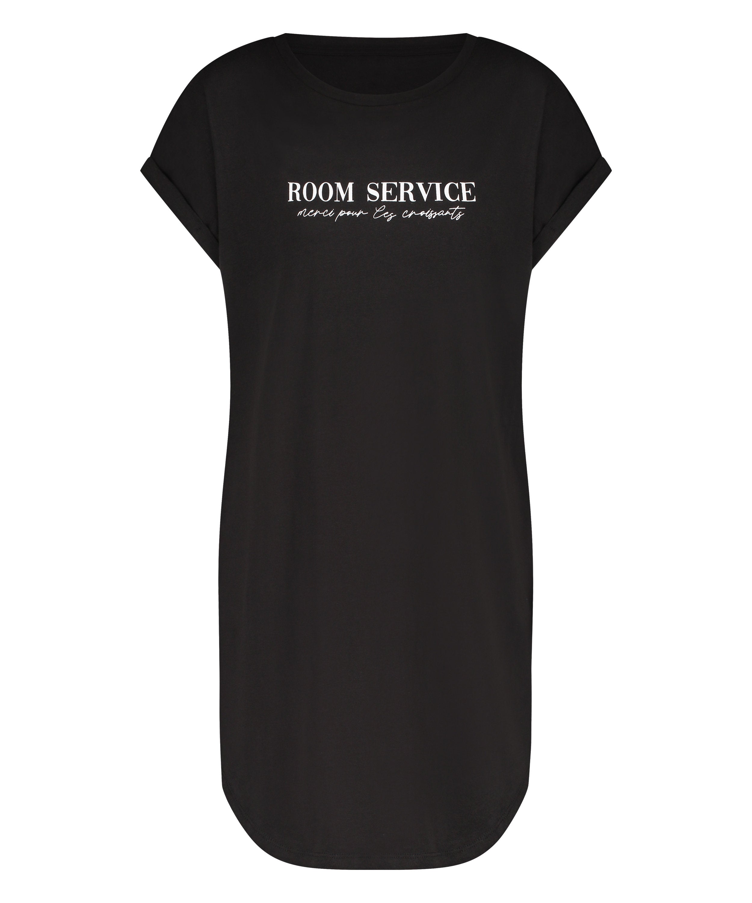 Nightie R Neck Caps Service_201723_Black_02