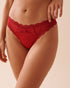 Mesh and Lace Trim Thong Panty with Bow_20200541_60169_01