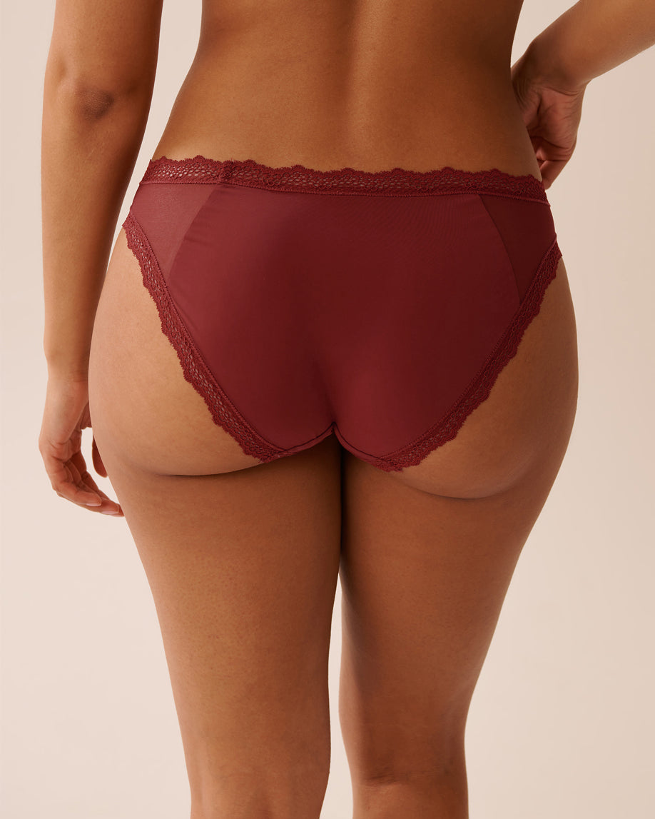 La Vie en Rose_Sun-Dried Tomato_Mesh and Lace Trim Bikini Panty_20200660_60205_02