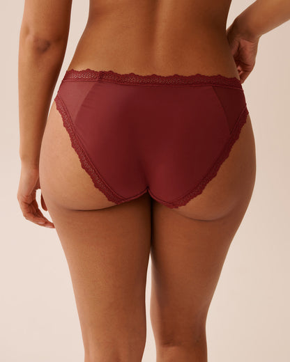 La Vie en Rose_Sun-Dried Tomato_Mesh and Lace Trim Bikini Panty_20200660_60205_02